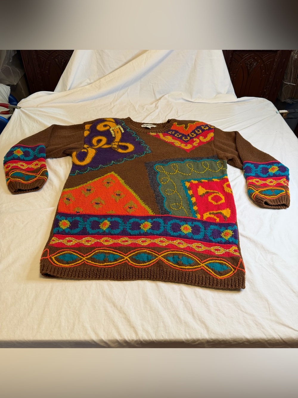 Jacques & KoKo 3D Knit Ramie/Cotton Long Sleeve Sweater
Tunic Vintage Size 14/16